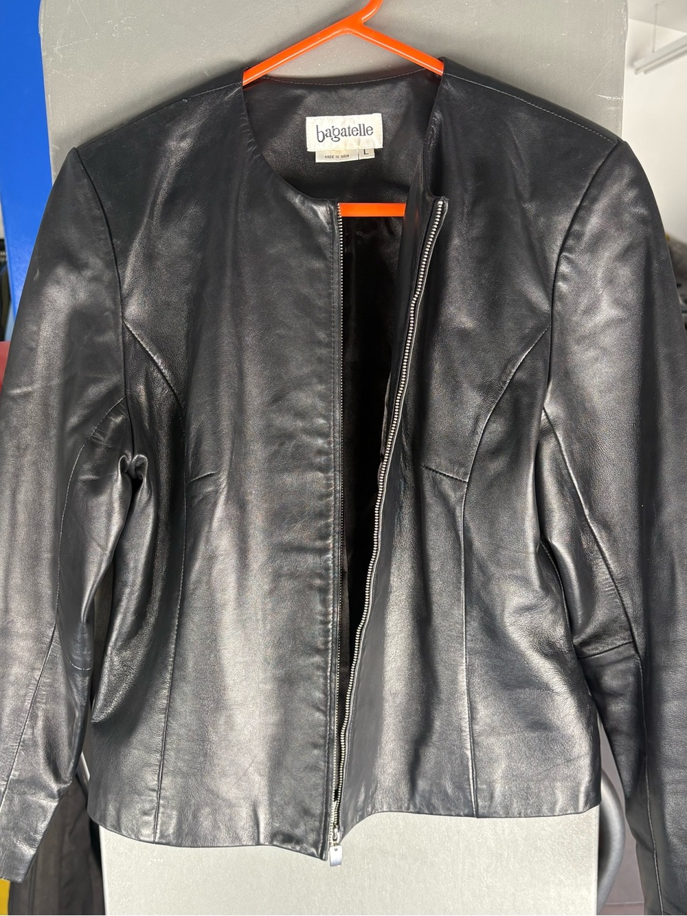 Bagatelle Women’s Black Full Zip Short Jacket Long Sleeve Regular Fit L